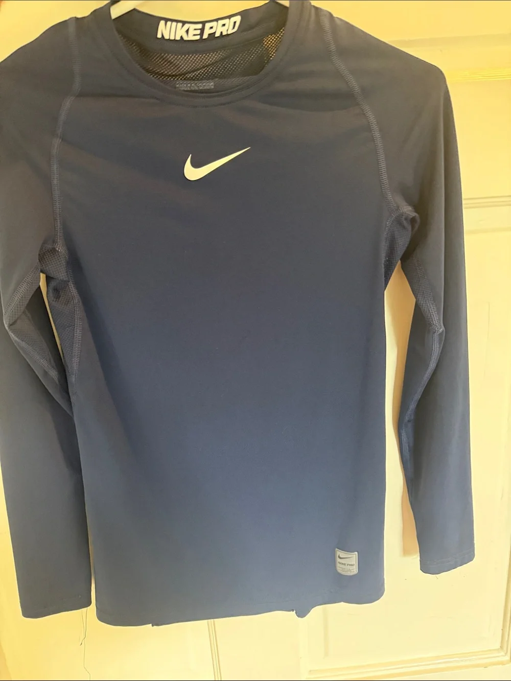 Nike Navy Blue Pro Long Sleeve Training Top